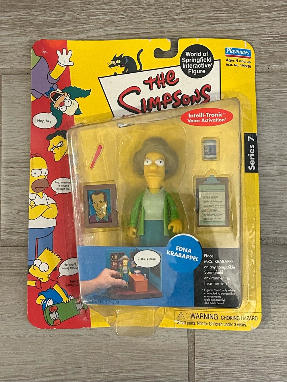 VTG Playmates The Simpsons “Edna Krabappel” Series 7 Interactive Action Figure